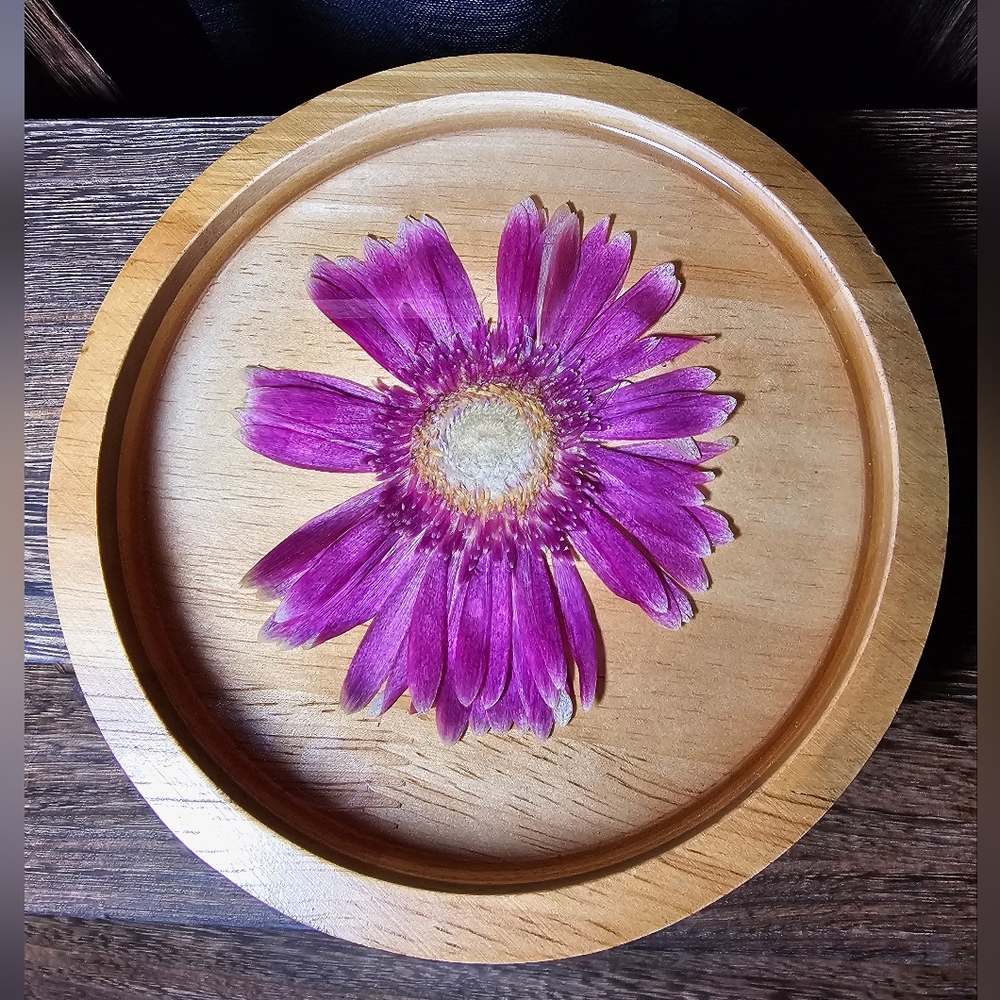 NEW Handmade Teak Wood & Resin Trinket Tray - Picture 6 of 9